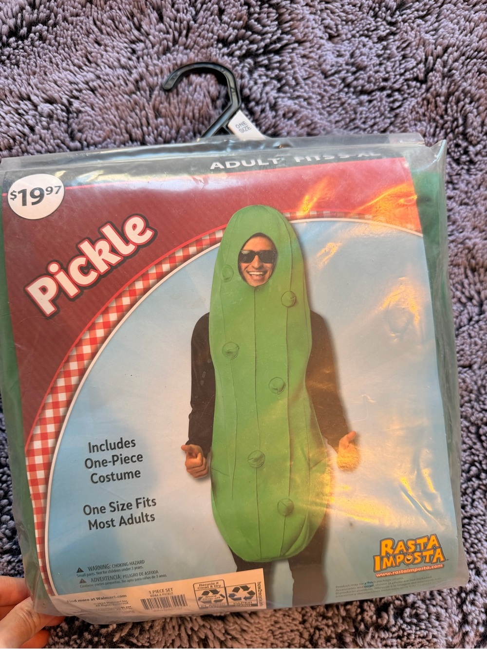 Brand New- Rasta Imposta Adult Green Pickle Costume - One-Piece